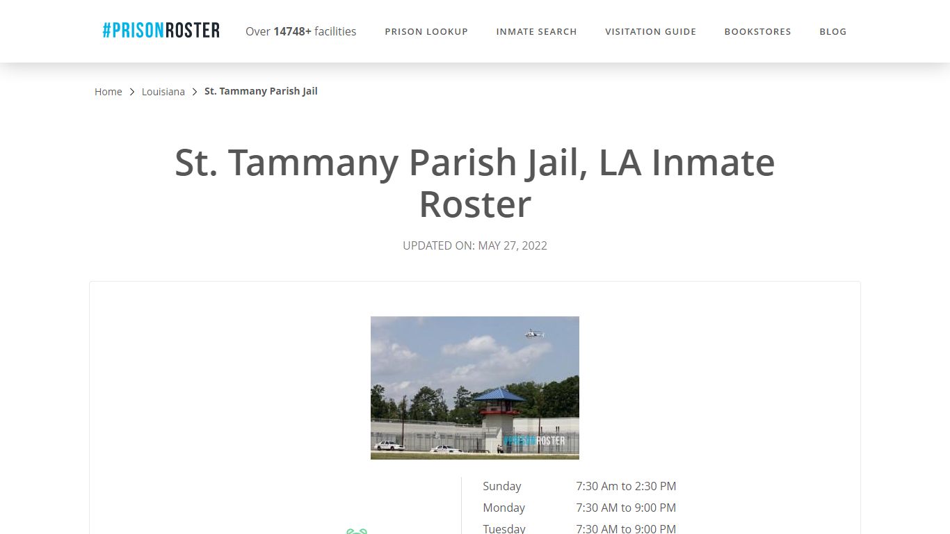 St. Tammany Parish Jail, LA Inmate Roster
